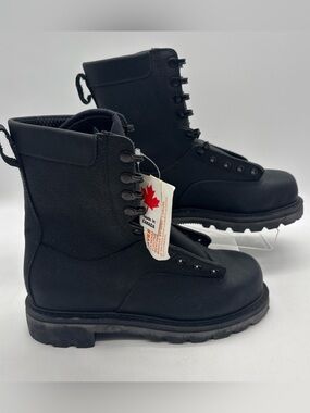 Terra Cold Wet Weather Safety Black Military Boots 245/88 CSA Mens 7 Womens 8.5